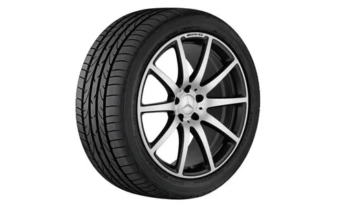 Колесный диск AMG 10J×20 ET48 для Mercedes-Benz SL 231, задняя ось, черный, матовый, 10 спиц — фото 3