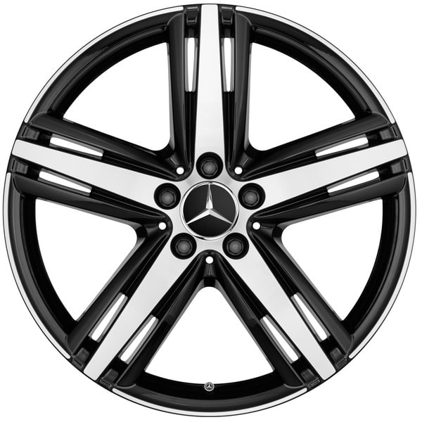 Колесный диск 8,5J×19 ET35,5 для Mercedes-Benz SL 231, передняя ось, черный, с алмазной проточкой — фото 1