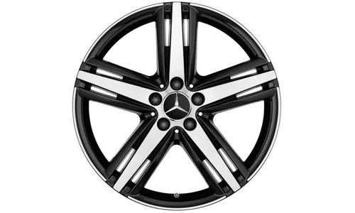 Колесный диск 8,5J×19 ET35,5 для Mercedes-Benz SL 231, передняя ось, черный, с алмазной проточкой — фото 1