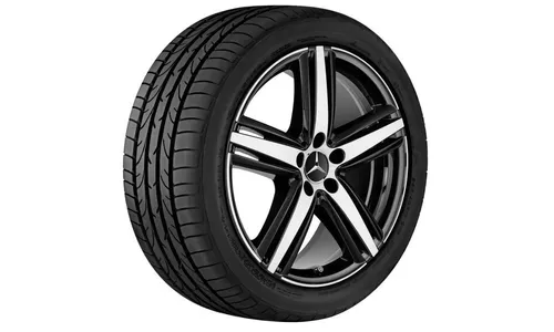 Колесный диск 8,5J×19 ET35,5 для Mercedes-Benz SL 231, передняя ось, черный, с алмазной проточкой — фото 2