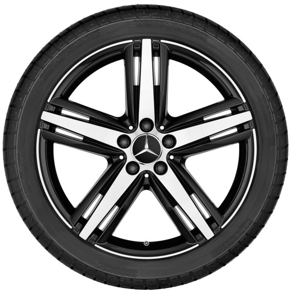 Колесный диск 8,5J×19 ET35,5 для Mercedes-Benz SL 231, передняя ось, черный, с алмазной проточкой — фото 3
