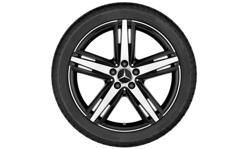 Колесный диск 8,5J×19 ET35,5 для Mercedes-Benz SL 231, передняя ось, черный, с алмазной проточкой — фото 3