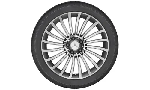 Колесный диск 9,5J×19 ET47,5 для Mercedes-Benz R231, задняя ось, палладиево-серебристый, многоспицевый — фото 2