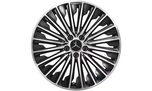 Колесный диск AMG 8J×19 ET45,1 для Mercedes-Benz CLE 236, передняя ось, черный, с алмазной проточкой, многоспицевый — фото 1