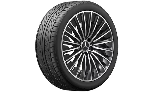 Колесный диск AMG 8J×19 ET45,1 для Mercedes-Benz CLE 236, передняя ось, черный, с алмазной проточкой, многоспицевый — фото 2