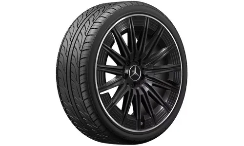 Колесный диск AMG 8J×20 ET45,1 для Mercedes-Benz CLE 236, передняя ось, черный, с алмазной проточкой, многоспицевый — фото 2