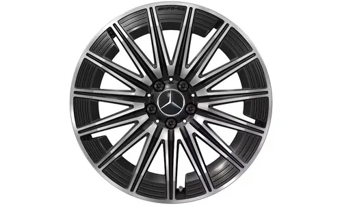 Колесный диск AMG 9J×20 ET60,5 для Mercedes-Benz CLE 236, задняя ось, черный, с алмазной проточкой, многоспицевый — фото 1