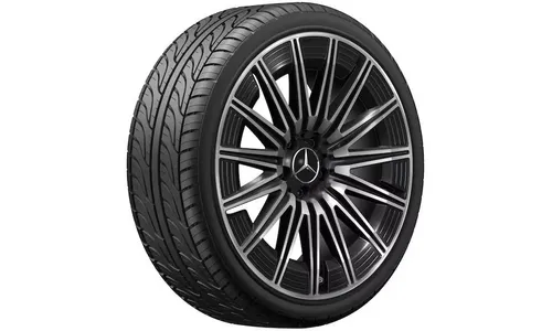 Колесный диск AMG 9J×20 ET60,5 для Mercedes-Benz CLE 236, задняя ось, черный, с алмазной проточкой, многоспицевый — фото 2