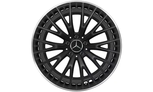 Колесный диск AMG 9,5J×20 ET19 для Mercedes-Benz CLE 236, передняя ось, черный, матовый, кромка обода с алмазной проточкой, Y-образные спицы — фото 1