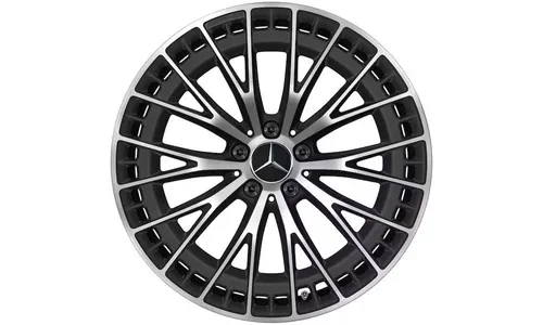 Колесный диск AMG 11J×20 ET24 для Mercedes-Benz CLE 236, задняя ось, черный, матовый, с алмазной проточкой, Y-образные спицы — фото 1