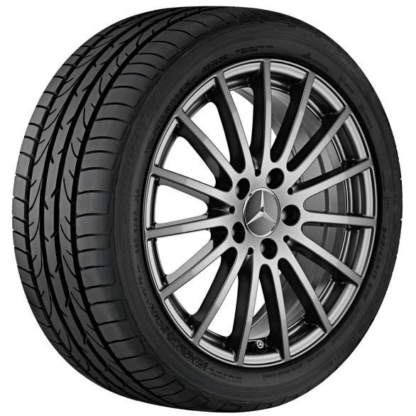 Колесный диск 7J×17 ET48 для Mercedes-Benz B-Class 242, передняя и задняя оси, серый Himalaya, многоспицевый — фото 1
