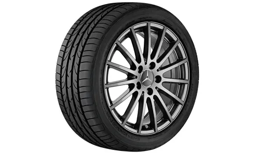 Колесный диск 7J×17 ET48 для Mercedes-Benz B-Class 242, передняя и задняя оси, серый Himalaya, многоспицевый — фото 1