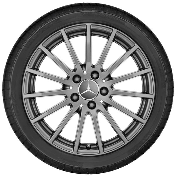 Колесный диск 7J×17 ET48 для Mercedes-Benz B-Class 242, передняя и задняя оси, серый Himalaya, многоспицевый — фото 2