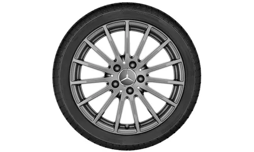 Колесный диск 7J×17 ET48 для Mercedes-Benz B-Class 242, передняя и задняя оси, серый Himalaya, многоспицевый — фото 2
