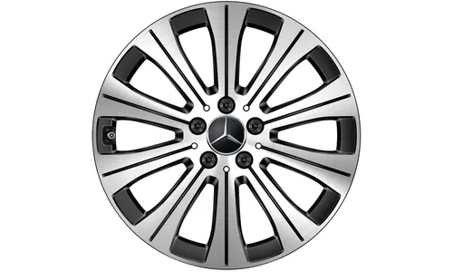 Колесный диск 6,5J×18 ET44,5 для Mercedes-Benz EQA 243 / EQB 243, передняя и задняя оси, черный, с алмазной проточкой — фото 1