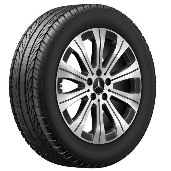 Колесный диск 6,5J×18 ET44,5 для Mercedes-Benz EQA 243 / EQB 243, передняя и задняя оси, черный, с алмазной проточкой — фото 2