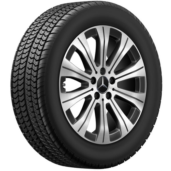 Колесный диск 6,5J×18 ET44,5 для Mercedes-Benz EQA 243 / EQB 243, передняя и задняя оси, черный, с алмазной проточкой — фото 3