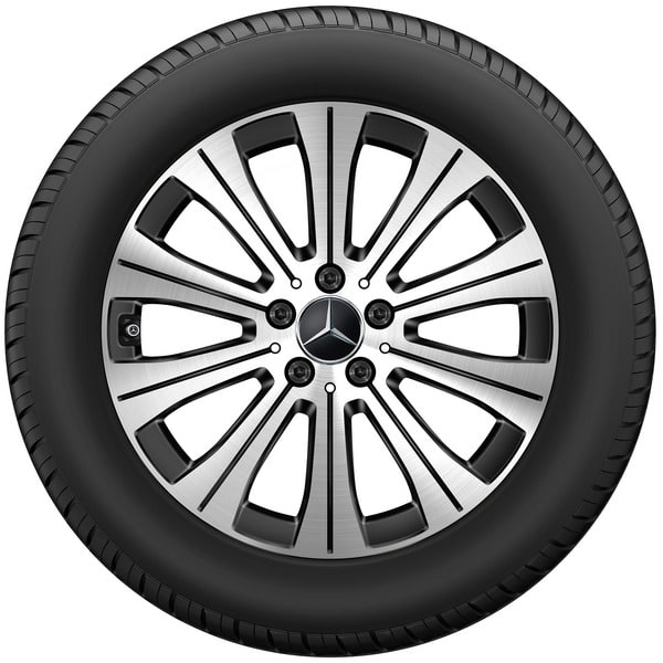 Колесный диск 6,5J×18 ET44,5 для Mercedes-Benz EQA 243 / EQB 243, передняя и задняя оси, черный, с алмазной проточкой — фото 4
