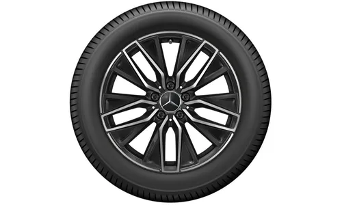 Колесный диск AMG 7,5J×18 ET53,5 для Mercedes-Benz EQA 243 / EQB 243, передняя и задняя оси, черный, с алмазной проточкой, 5 двойных спиц — фото 3