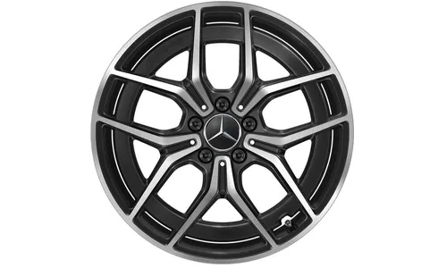 Колесный диск AMG 7,5J×19 ET53,5 для Mercedes-Benz EQA 243 / EQB 243, передняя и задняя оси, черный, с алмазной проточкой — фото 1