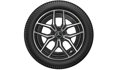 Колесный диск AMG 7,5J×19 ET53,5 для Mercedes-Benz EQA 243 / EQB 243, передняя и задняя оси, черный, с алмазной проточкой — фото 3