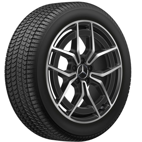 Колесный диск AMG 7,5J×19 ET53,5 для Mercedes-Benz EQA 243 / EQB 243, передняя и задняя оси, черный, с алмазной проточкой — фото 4