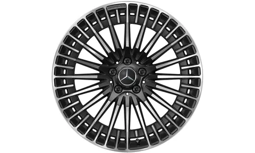 Колесный диск AMG 8,5J×20 ET50,5 для Mercedes-Benz EQA 243 / EQB 243, передняя и задняя оси, черный, с алмазной проточкой — фото 1