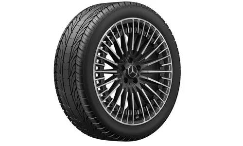 Колесный диск AMG 8,5J×20 ET50,5 для Mercedes-Benz EQA 243 / EQB 243, передняя и задняя оси, черный, с алмазной проточкой — фото 2