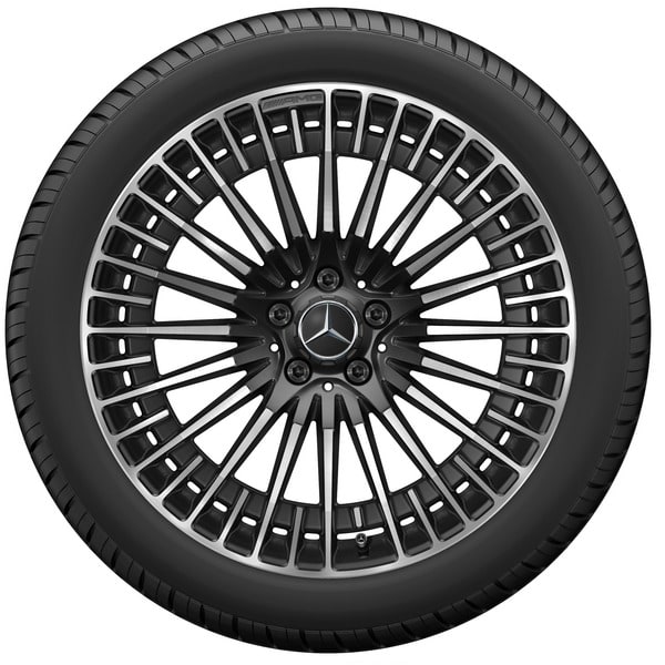 Колесный диск AMG 8,5J×20 ET50,5 для Mercedes-Benz EQA 243 / EQB 243, передняя и задняя оси, черный, с алмазной проточкой — фото 3