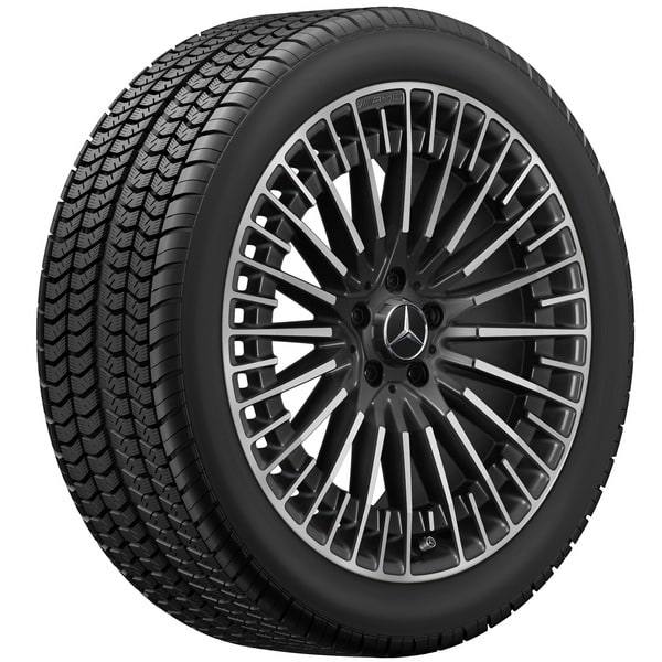 Колесный диск AMG 8,5J×20 ET50,5 для Mercedes-Benz EQA 243 / EQB 243, передняя и задняя оси, черный, с алмазной проточкой — фото 4