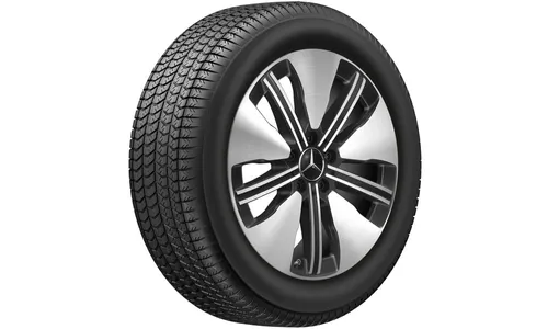 Колесный диск 7,5J×18 ET53,5 для Mercedes-Benz EQA 243 / EQB 243, передняя и задняя оси, черный, с алмазной проточкой, 5 двойных спиц — фото 4