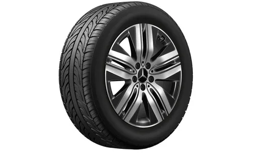 Колесный диск 7,5J×18 ET53,5 для Mercedes-Benz EQA 243 / EQB 243, передняя и задняя оси, черный, с алмазной проточкой, 5 двойных спиц — фото 2
