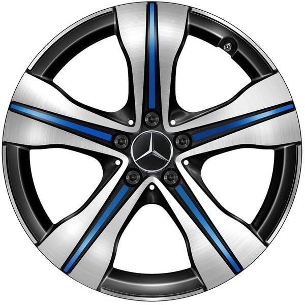Колесный диск 7,5J×19 ET53,5 для Mercedes-Benz EQA 243 / EQB 243, передняя и задняя оси, черный / синий — фото 1