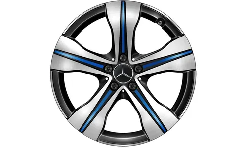 Колесный диск 7,5J×19 ET53,5 для Mercedes-Benz EQA 243 / EQB 243, передняя и задняя оси, черный / синий — фото 1