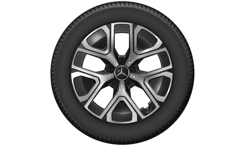 Колесный диск 7J×18 ET46,6 для Mercedes-Benz GLB 244 / GLB 248, передняя и задняя оси, черный, с алмазной проточкой, 5 двойных спиц — фото 2
