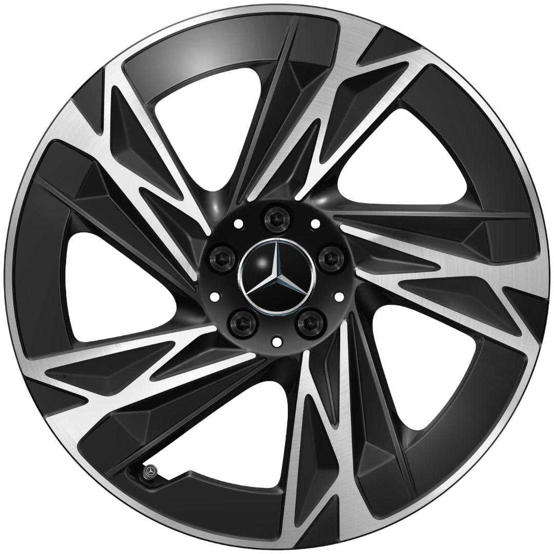 Колесный диск 9J×19 ET60,8 для Mercedes-Benz GLB 244 / GLB 248, задняя ось, черный, с алмазной проточкой, 5 спиц — фото 1