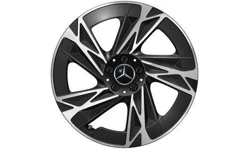 Колесный диск 9J×19 ET60,8 для Mercedes-Benz GLB 244 / GLB 248, задняя ось, черный, с алмазной проточкой, 5 спиц — фото 1