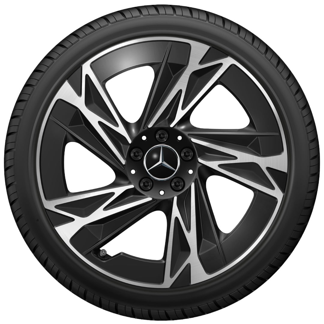 Колесный диск 9J×19 ET60,8 для Mercedes-Benz GLB 244 / GLB 248, задняя ось, черный, с алмазной проточкой, 5 спиц — фото 2