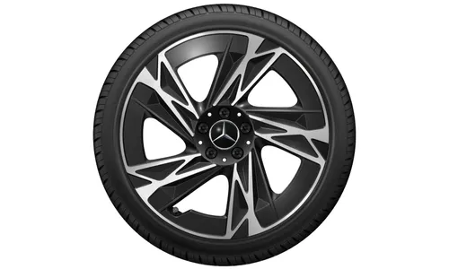 Колесный диск 9J×19 ET60,8 для Mercedes-Benz GLB 244 / GLB 248, задняя ось, черный, с алмазной проточкой, 5 спиц — фото 2