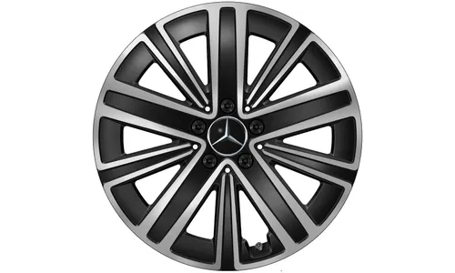 Колесный диск 7J×18 ET46,6 для Mercedes-Benz GLB 244 / GLB 248, передняя и задняя оси, черный, с алмазной проточкой — фото 1