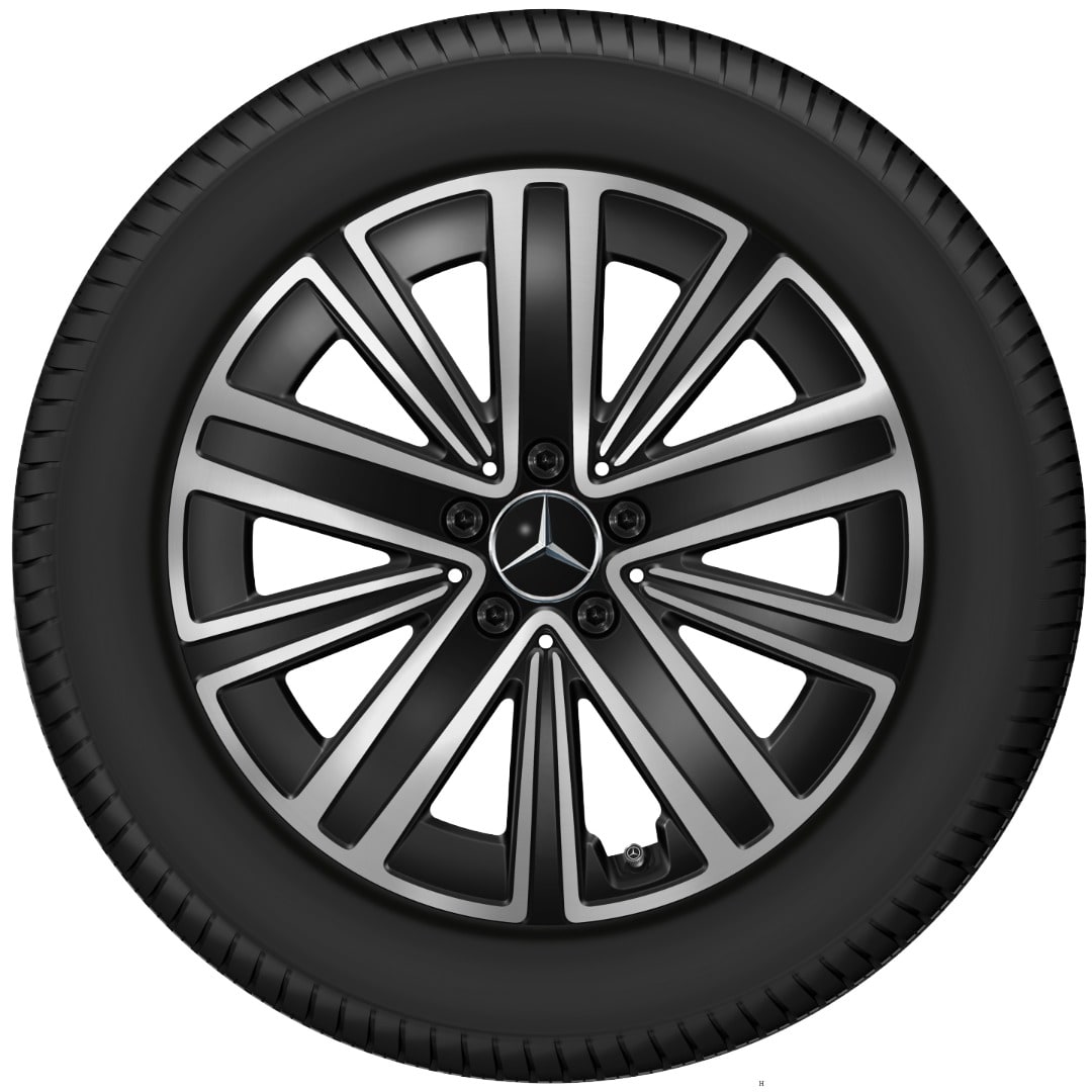 Колесный диск 7J×18 ET46,6 для Mercedes-Benz GLB 244 / GLB 248, передняя и задняя оси, черный, с алмазной проточкой — фото 2