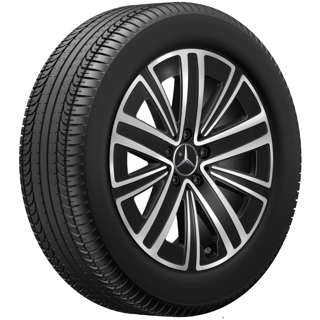 Колесный диск 7J×18 ET46,6 для Mercedes-Benz GLB 244 / GLB 248, передняя и задняя оси, черный, с алмазной проточкой — фото 3