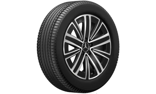Колесный диск 7J×18 ET46,6 для Mercedes-Benz GLB 244 / GLB 248, передняя и задняя оси, черный, с алмазной проточкой — фото 3