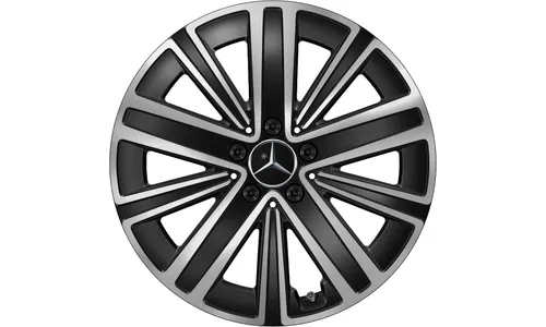 Колесный диск 7,5J×18 ET53,3 для Mercedes-Benz GLB 244, передняя и задняя оси, черный, с алмазной проточкой, 10 двойных спиц — фото 1