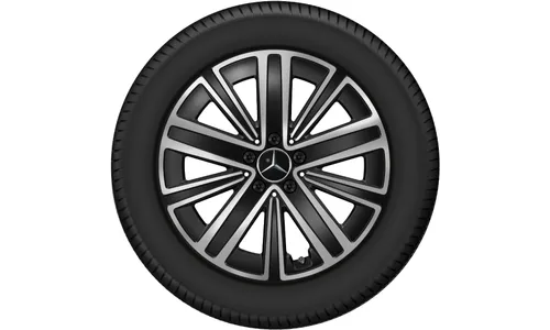 Колесный диск 7,5J×18 ET53,3 для Mercedes-Benz GLB 244, передняя и задняя оси, черный, с алмазной проточкой, 10 двойных спиц — фото 2