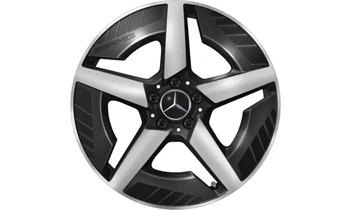 Колесный диск AMG 7,5J×19 ET53,3 для Mercedes-Benz GLB 244 / GLB 248, передняя ось, черный, с алмазной проточкой, 5 спиц — фото 1