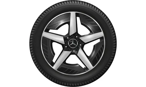 Колесный диск AMG 7,5J×19 ET53,3 для Mercedes-Benz GLB 244 / GLB 248, передняя ось, черный, с алмазной проточкой, 5 спиц — фото 2