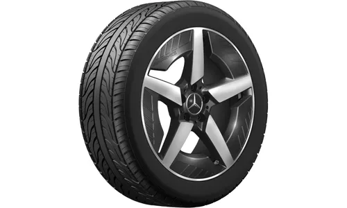 Колесный диск AMG 7,5J×19 ET53,3 для Mercedes-Benz GLB 244 / GLB 248, передняя ось, черный, с алмазной проточкой, 5 спиц — фото 3