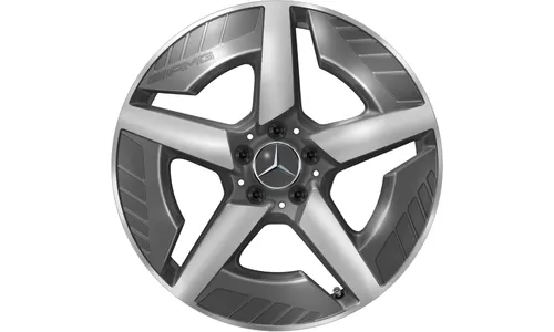 Колесный диск AMG 7,5J×19 ET53,3 для Mercedes-Benz GLB 244 / GLB 248, передняя ось, серый Tantal, с алмазной проточкой, 5 спиц — фото 1
