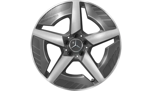 Колесный диск AMG 9J×19 ET60,8 для Mercedes-Benz GLB 244, задняя ось, серый Tantal, с алмазной проточкой, 5 спиц — фото 1